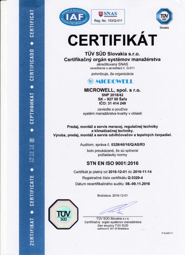 SK iso certifikat 9001