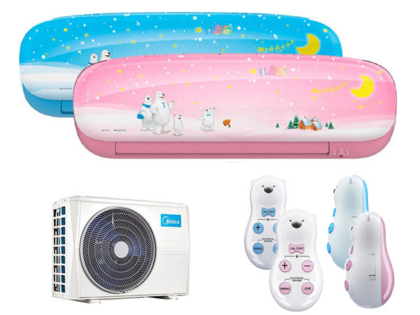 Midea kids pink blue complet